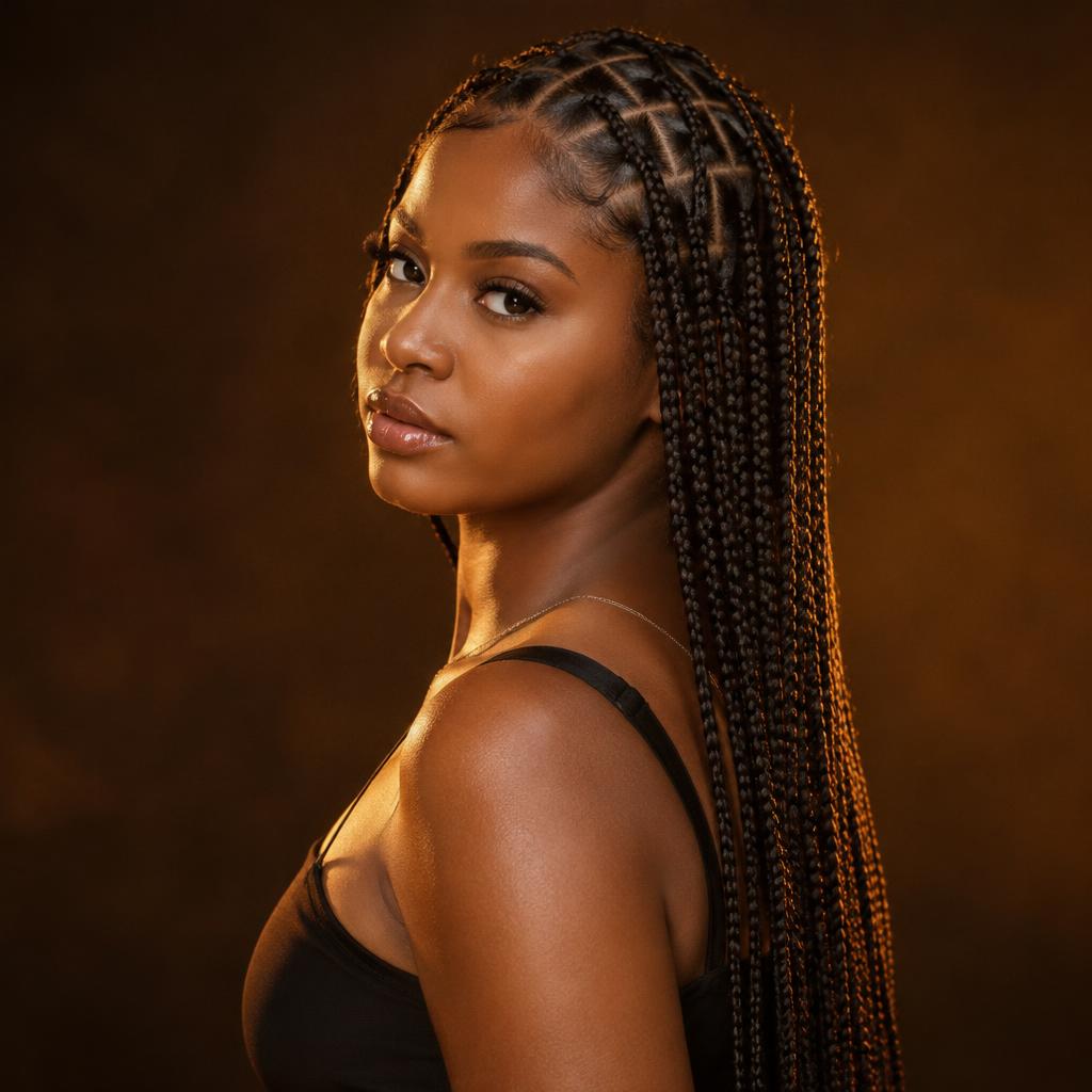 Triangle-part box braids