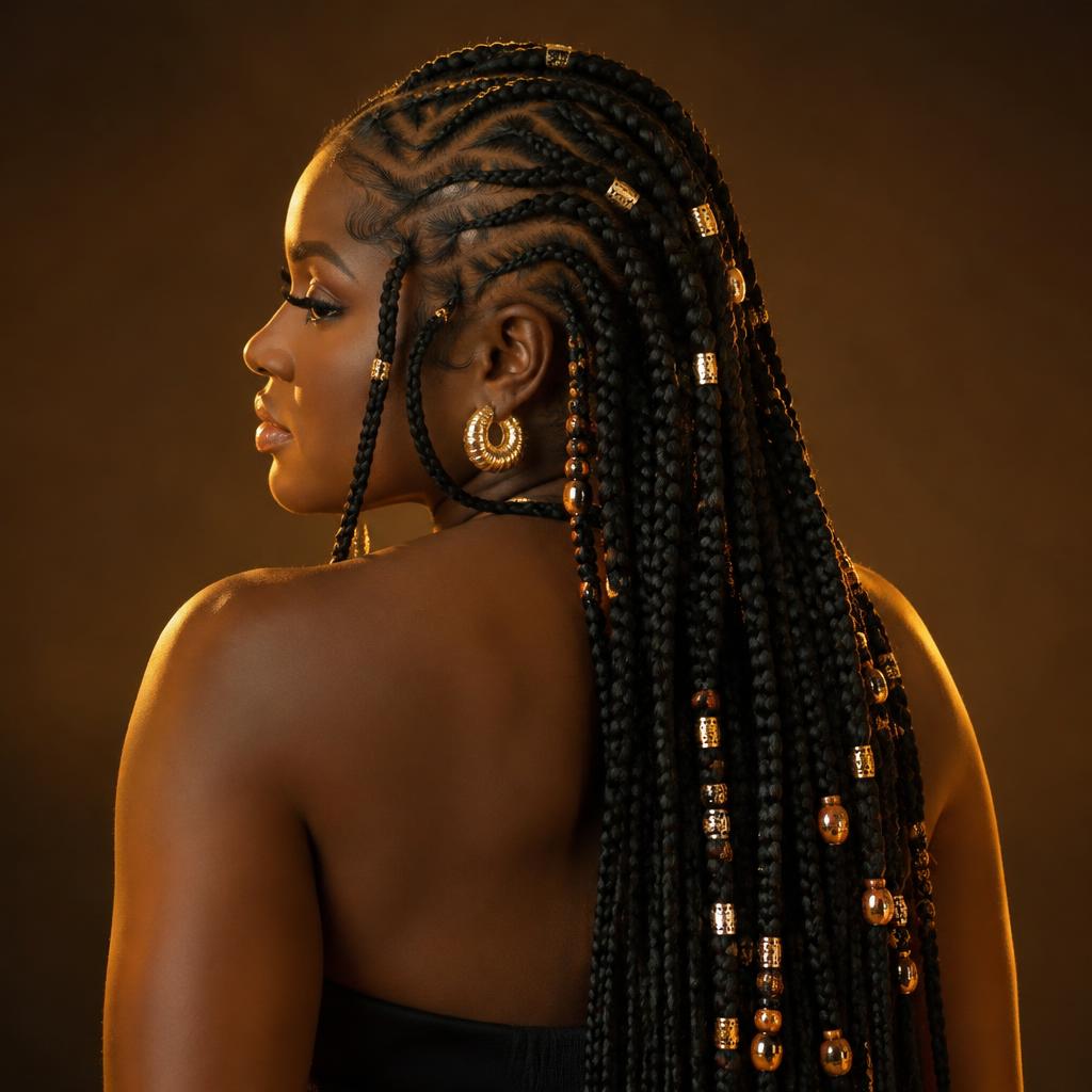 Fulani braids with cuffs